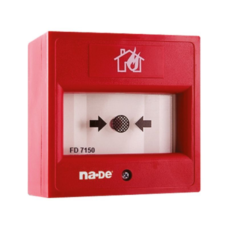 FD7150 Kırılabilir Cam İçerikli Adreslenebilir Yangın Alarm Butonu (Şeffaf Kapaksız)